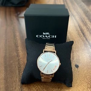 Rose gold coach watch